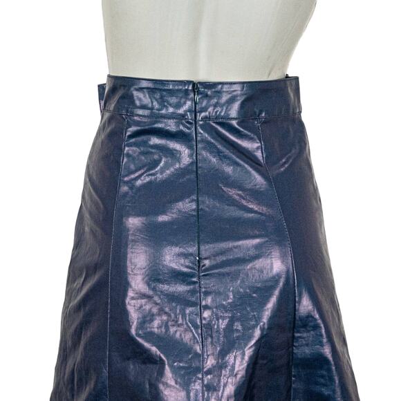 JOHN ELLIOTT Belted Skirt Plastic Blue size 1 Fall 2018 - Picture 6 of 13